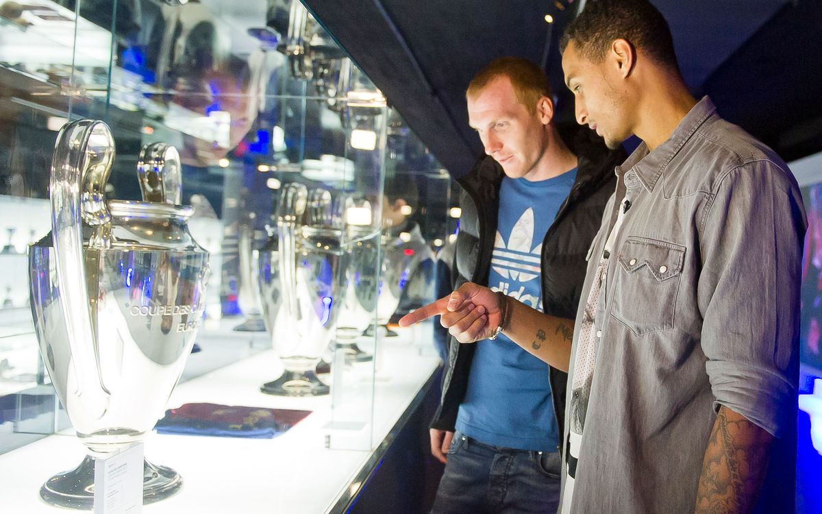 Mathieu and Jackson visit FC Barcelona Museum