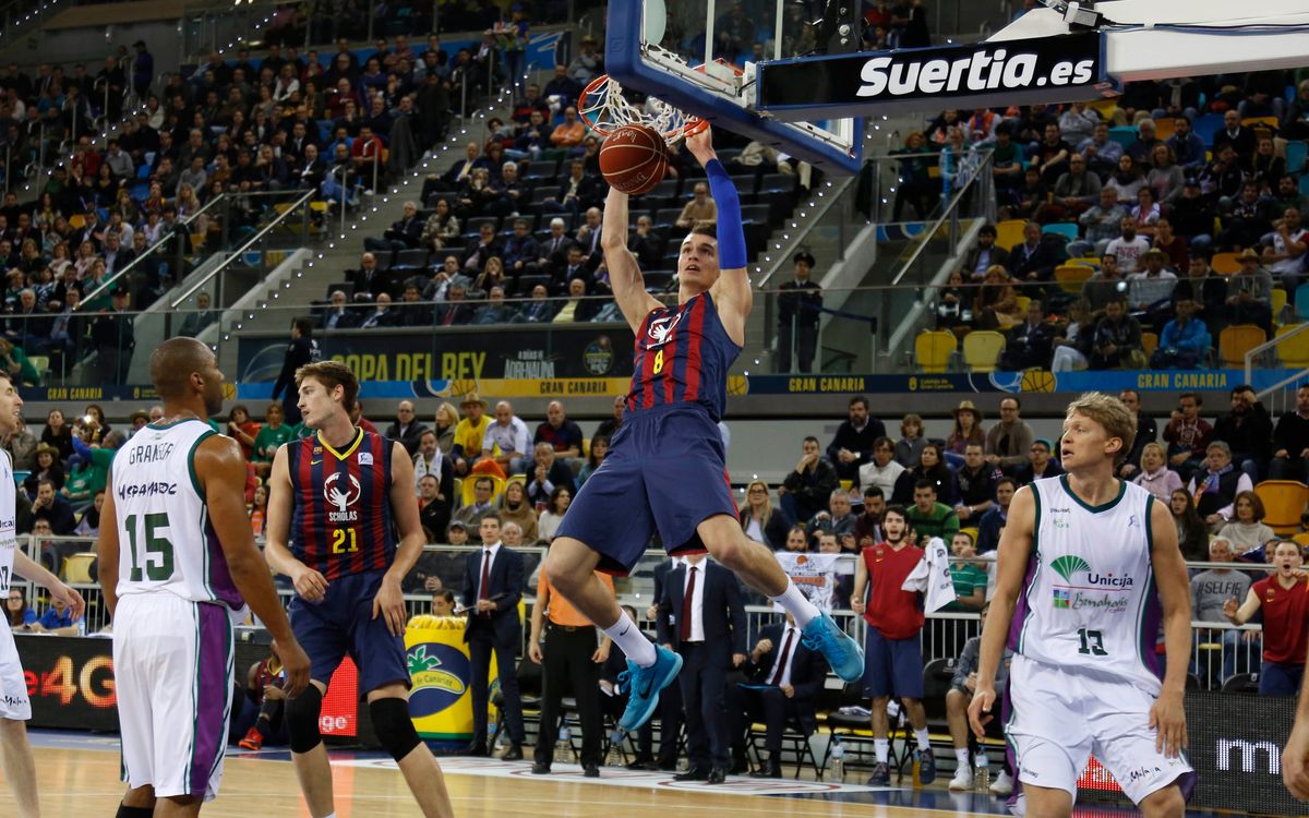 FC Barcelona clinch berth in final for sixth straight year with 87–79 win over Unicaja Málaga