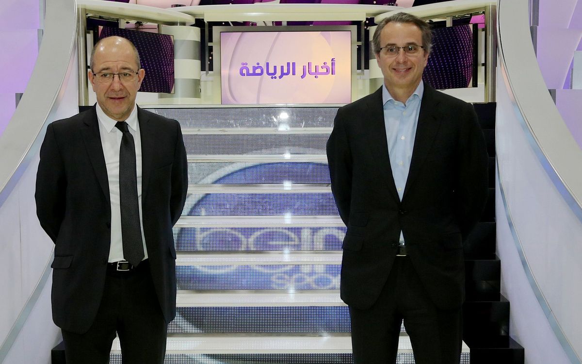 Vice-presidents Javier Faus and Manel Arroyo visit Al Jazeera and Bein Sports