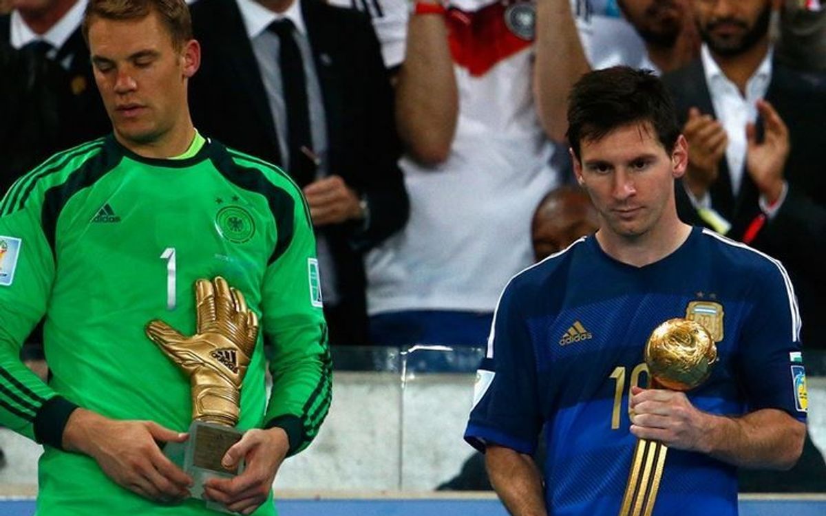Leo Messi wins the Golden Ball of the 2014 World Cup