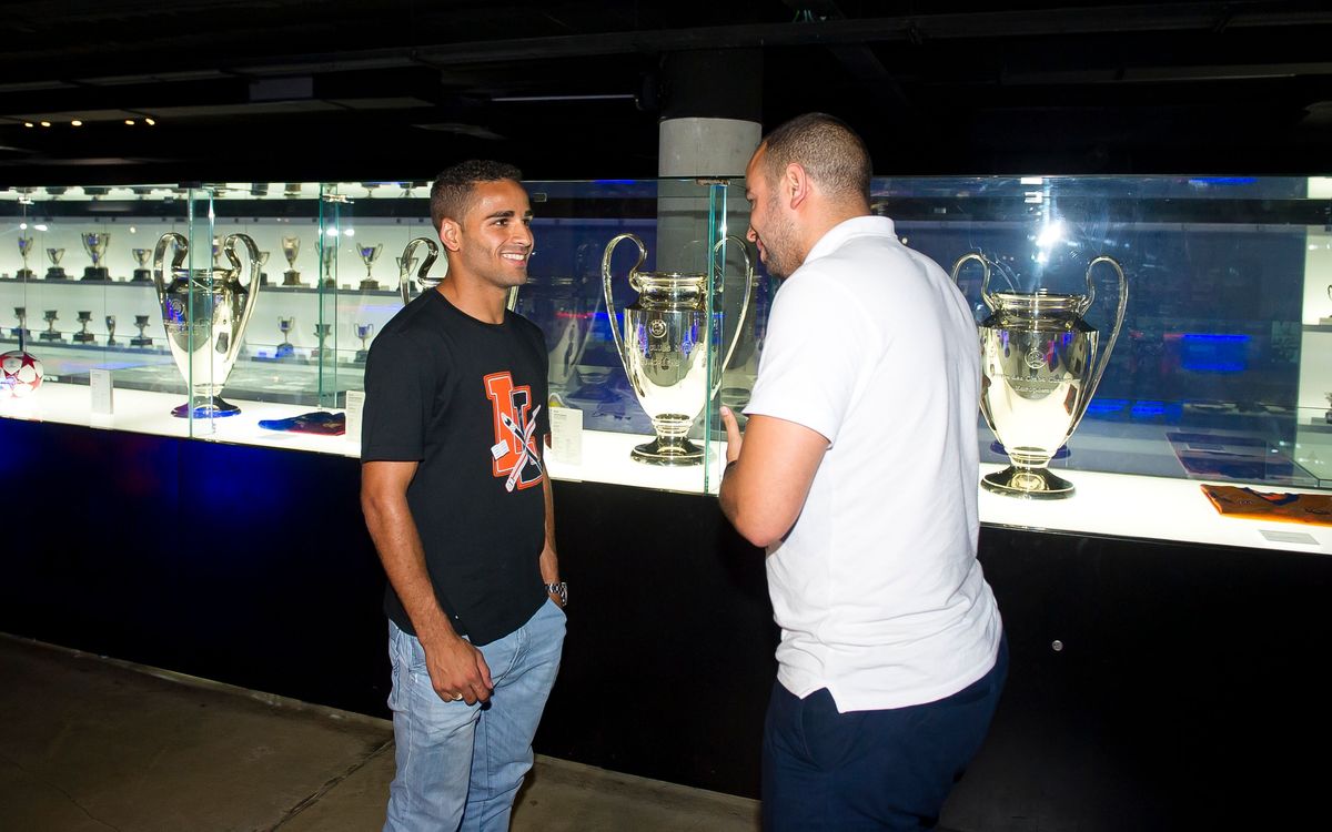 Douglas visits the FC Barcelona Museum