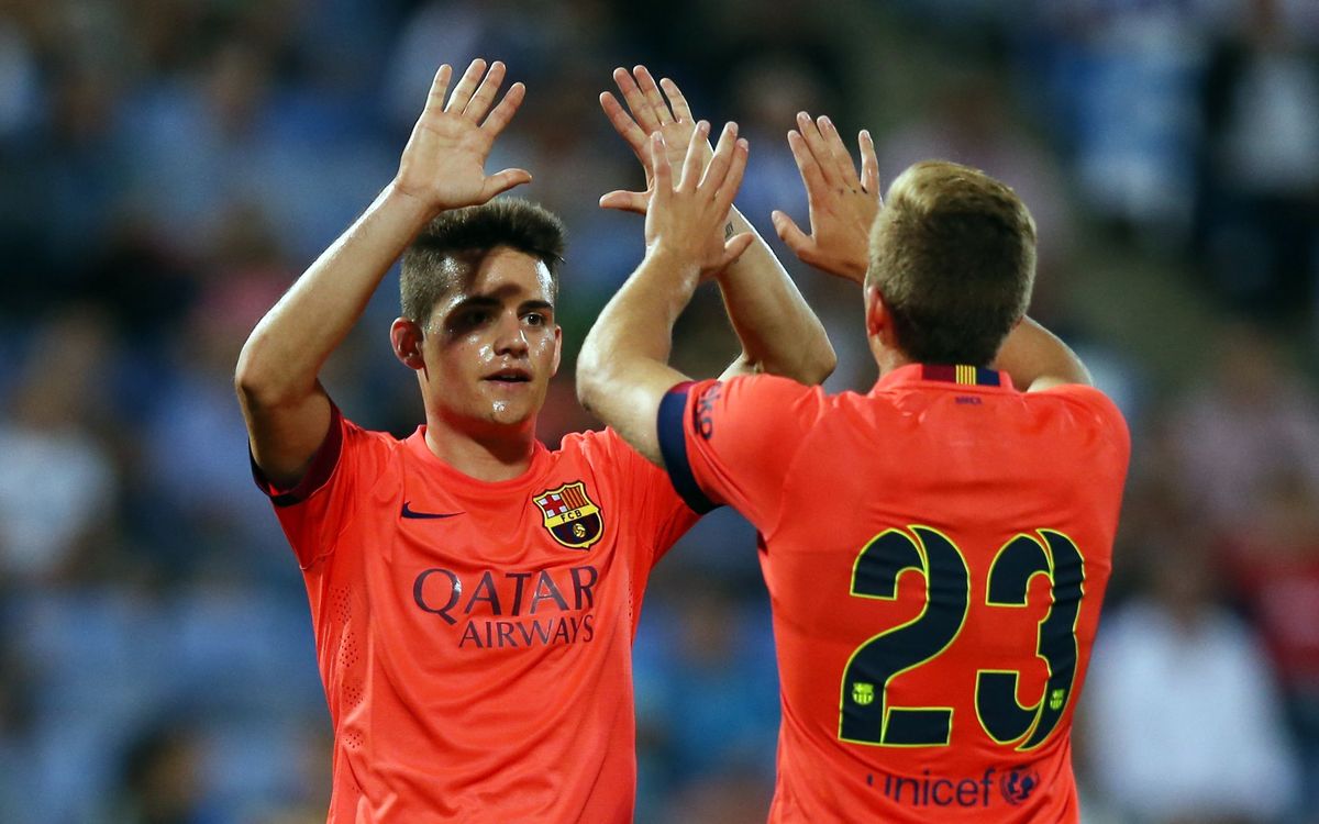 Highlights of Recreativo v FC Barcelona at the Nuevo Colombino