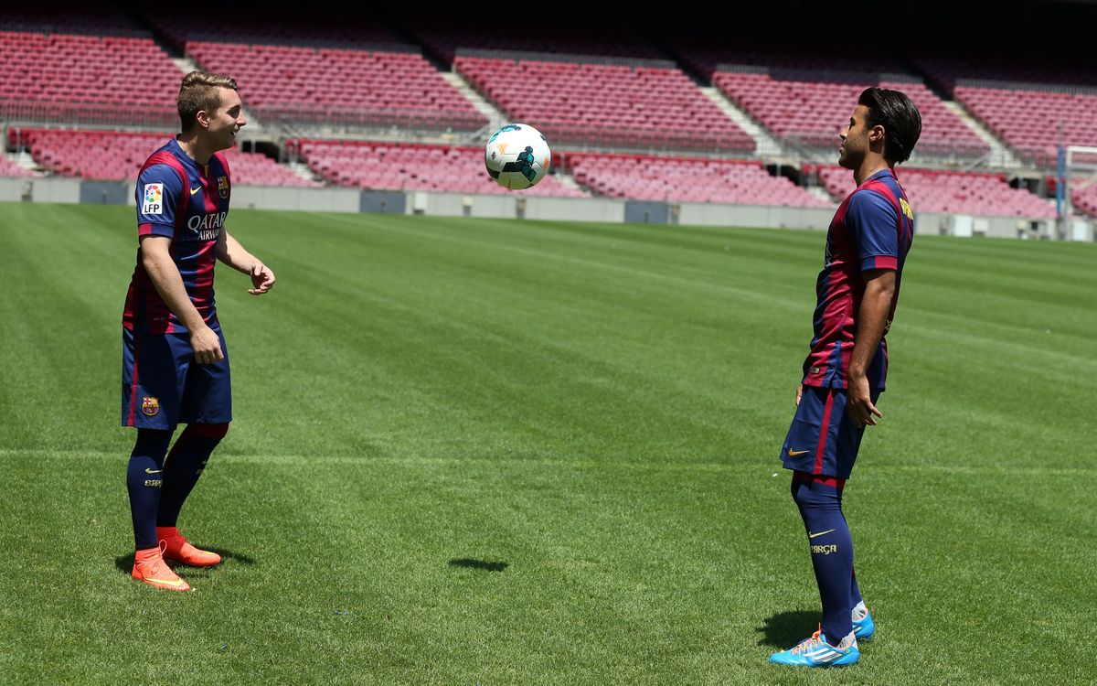 Deulofeu and Rafinha return to the Camp Nou