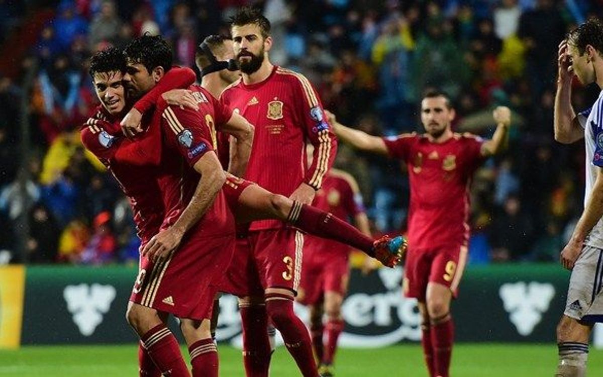 With Iniesta as captain, Spain win 4-0