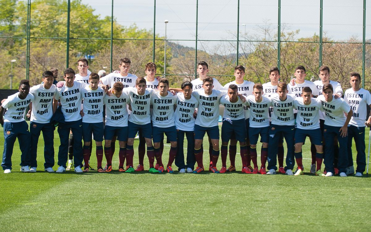 Youth B team make special tribute to Tito Vilanova