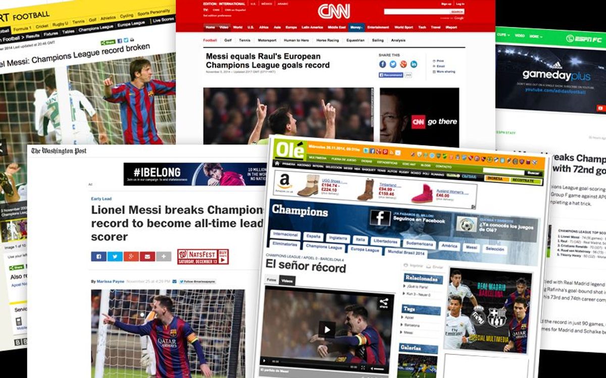 World's media running out of words to describe Messi