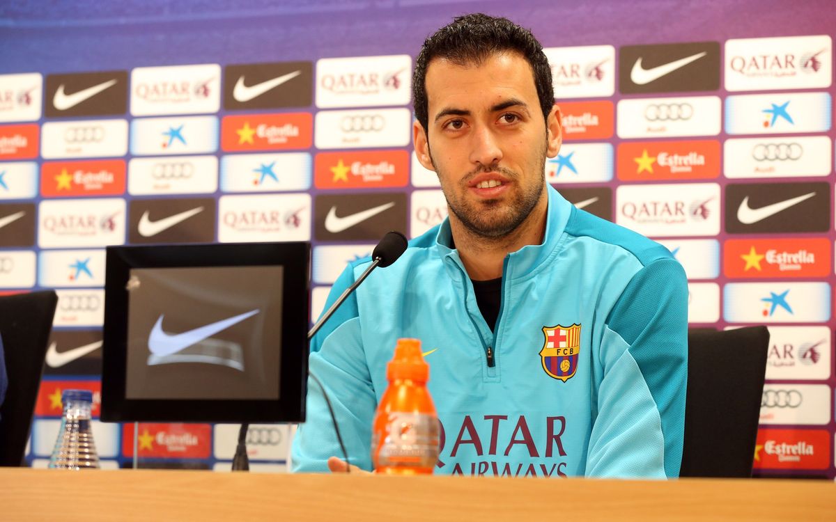 Review Sergio Busquets press conference in a video