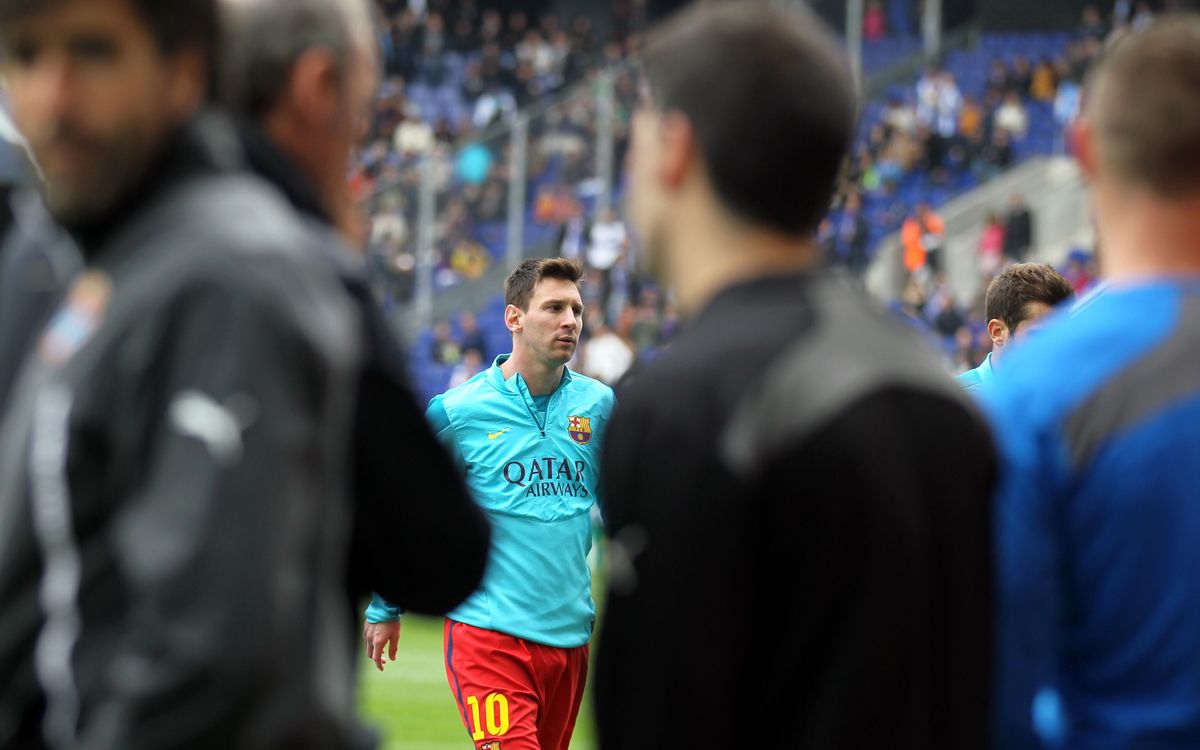FC Barcelona's warm-up in Nuevo Los Cármenes