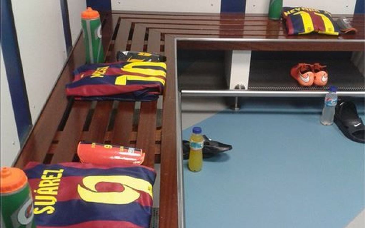 Changing room ready at the Bernabéu