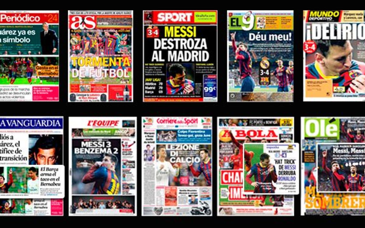 'Lección de fútbol', en la prensa mundial