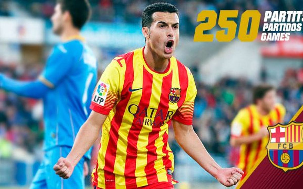 Pedro arriba als 250 partits amb el Barça