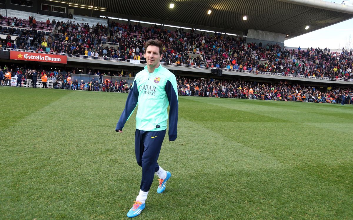 Messi's hat-trick at open-doors training session