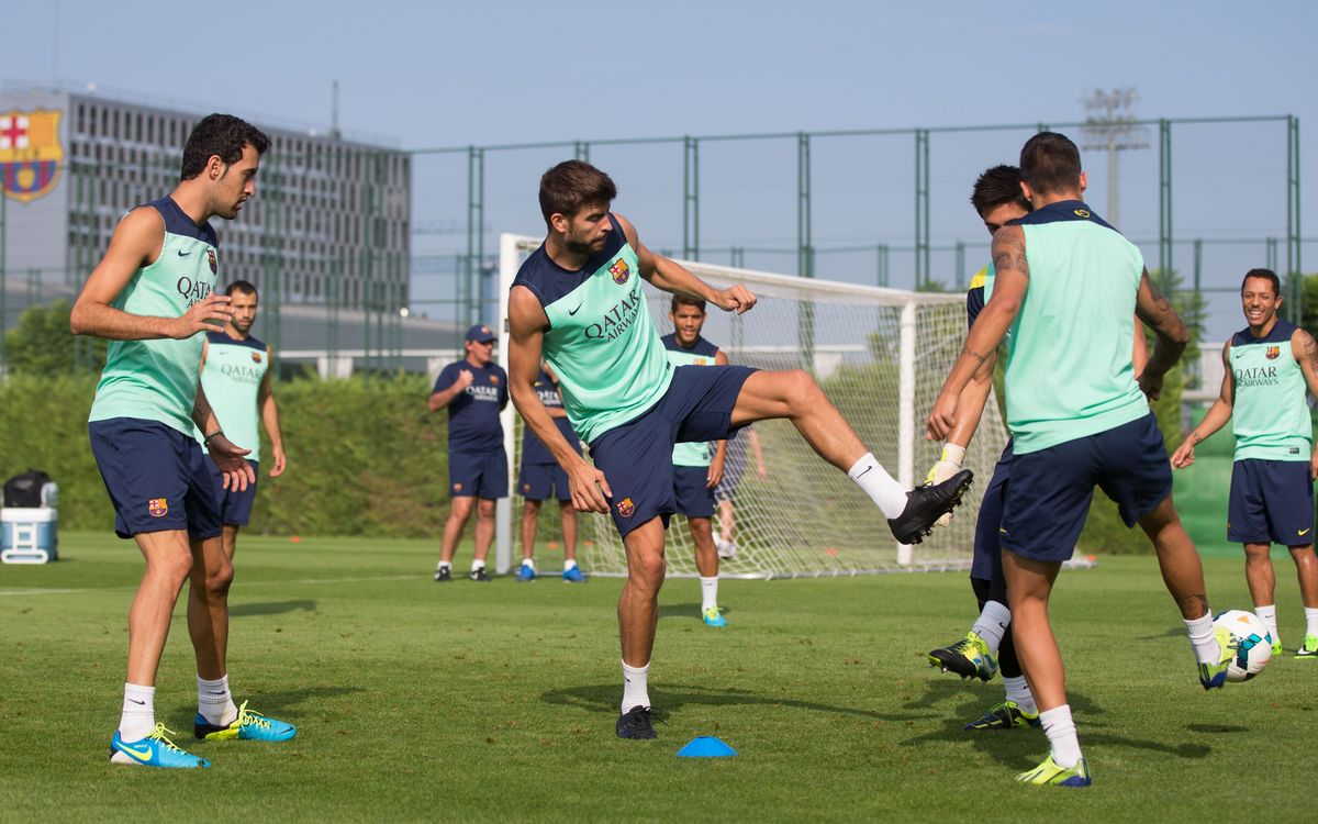 Sergio Busquets back training with squad