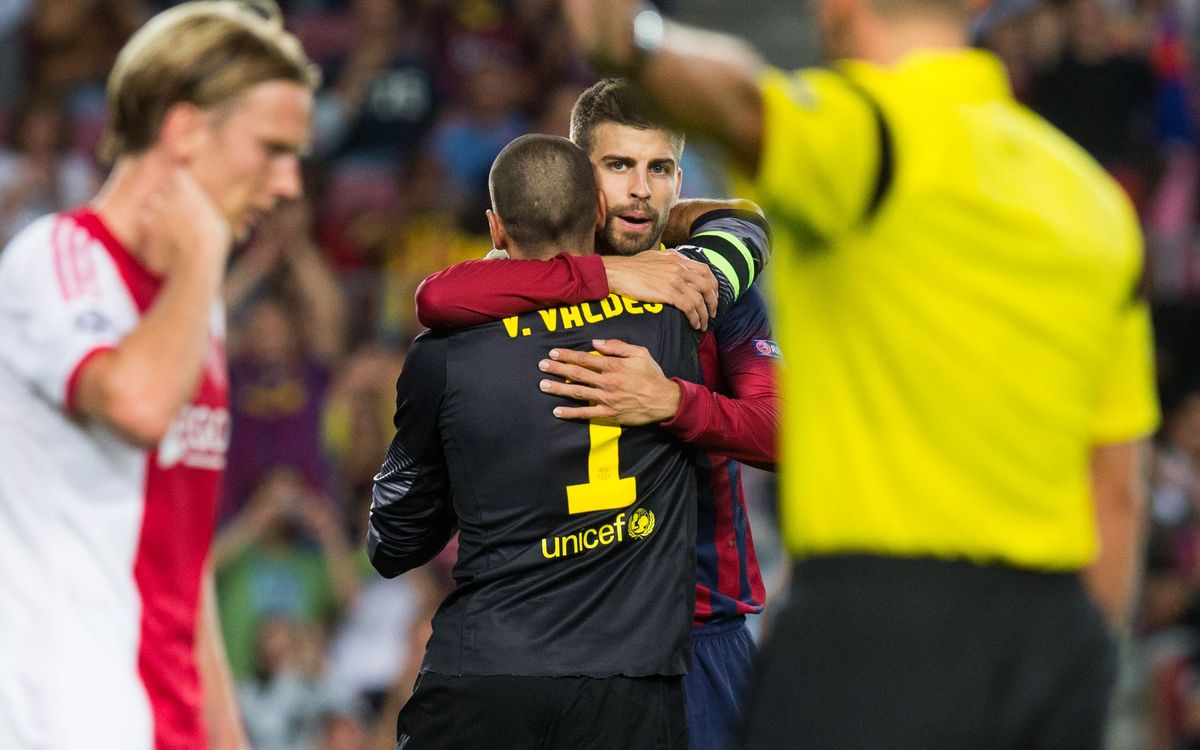 Víctor Valdés, the wall of FC Barcelona
