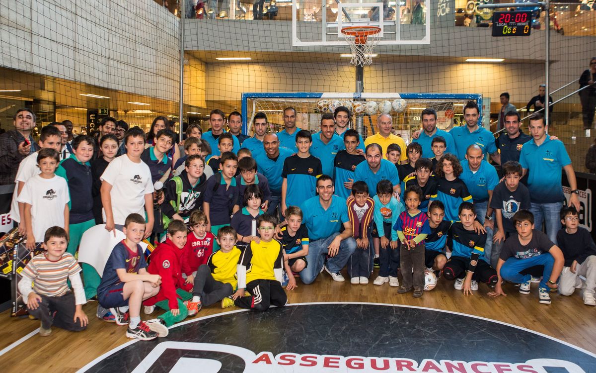 El Barça Alusport ha portat l’espectacularitat del futbol sala a L’illa Diagonal