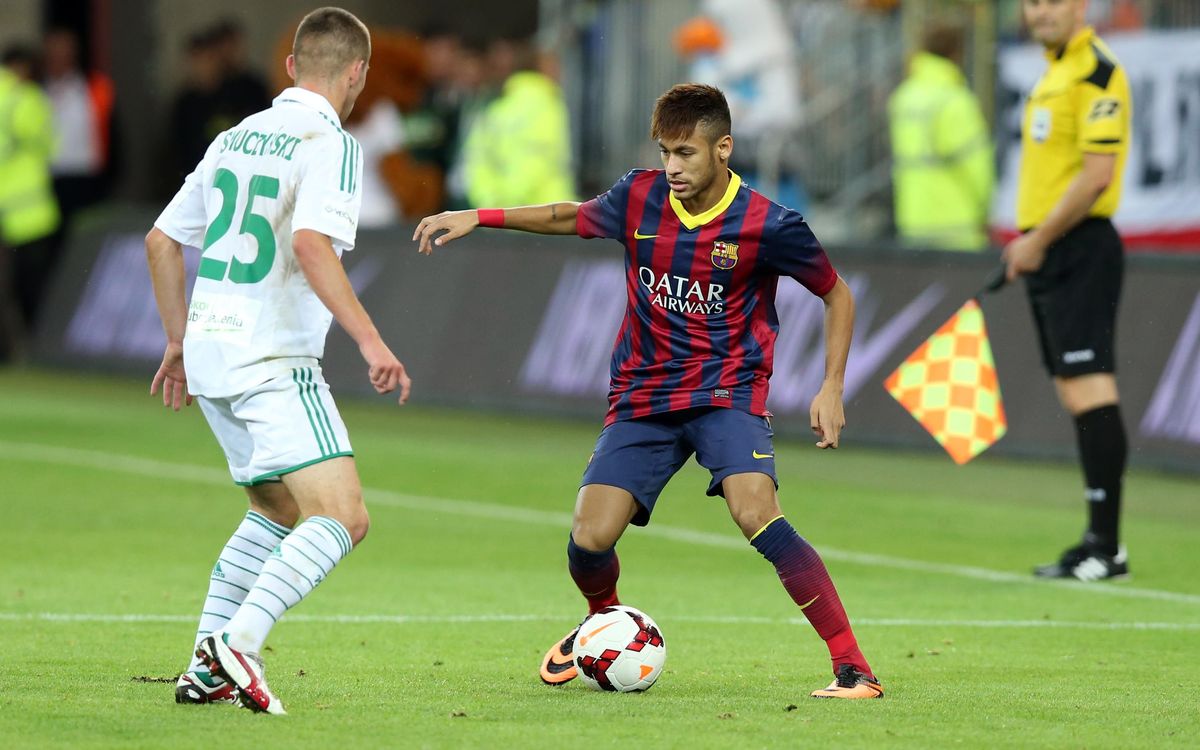Neymar plays his first 15 minutes as a Blaugrana