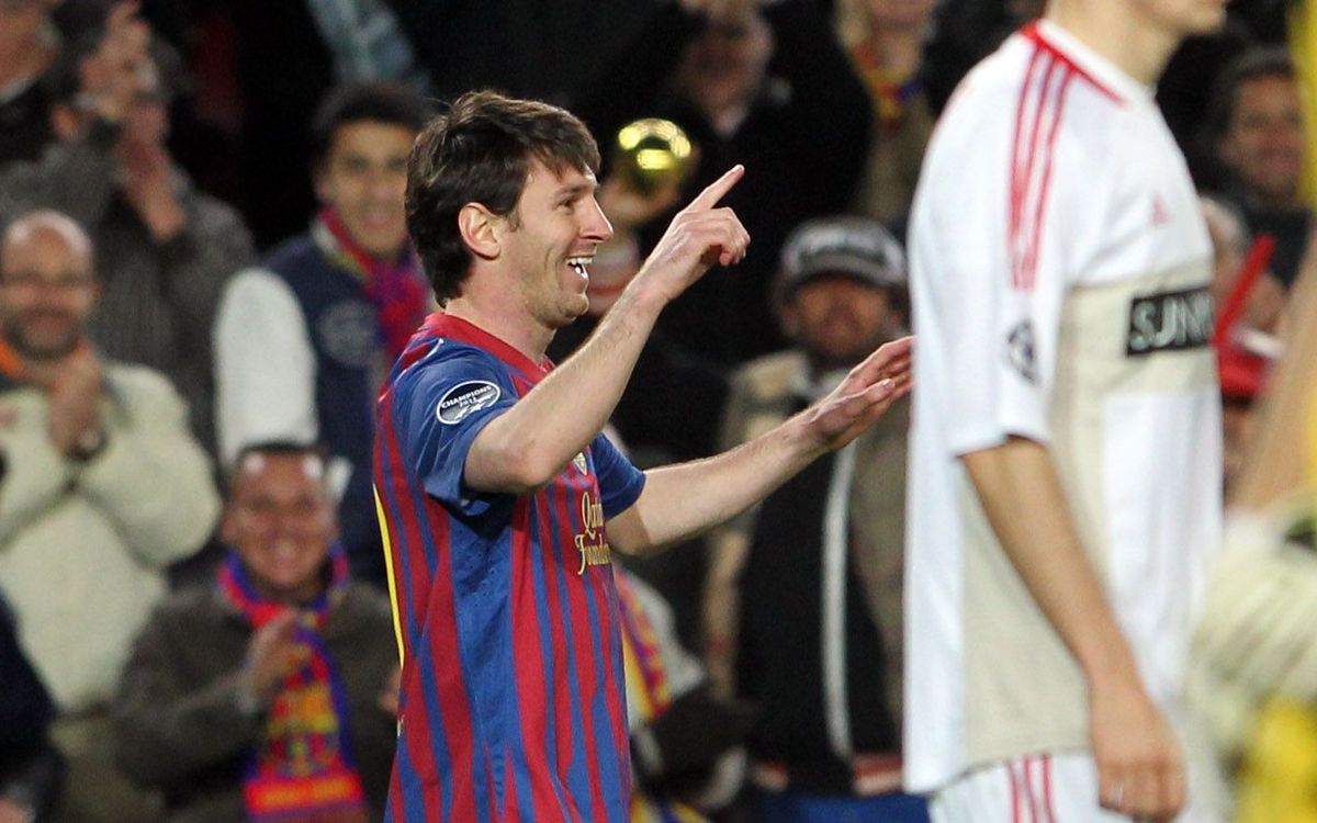 Leo Messi's 12 goals against teams from the Bundesliga