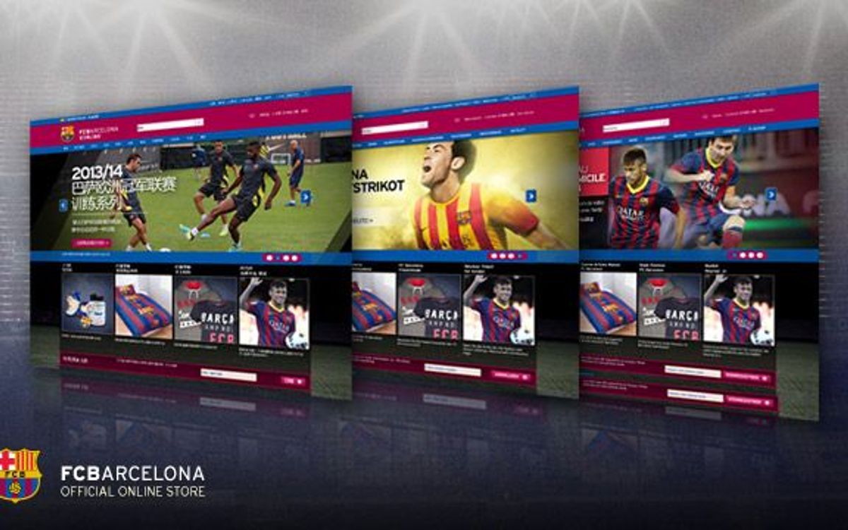 The FC Barcelona Official Online Store launches its platform in three new languages