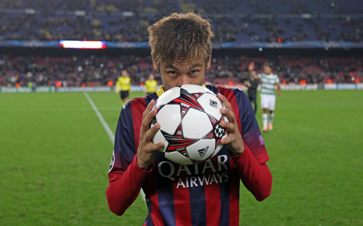 Neymar's first hat trick with FC Barcelona
