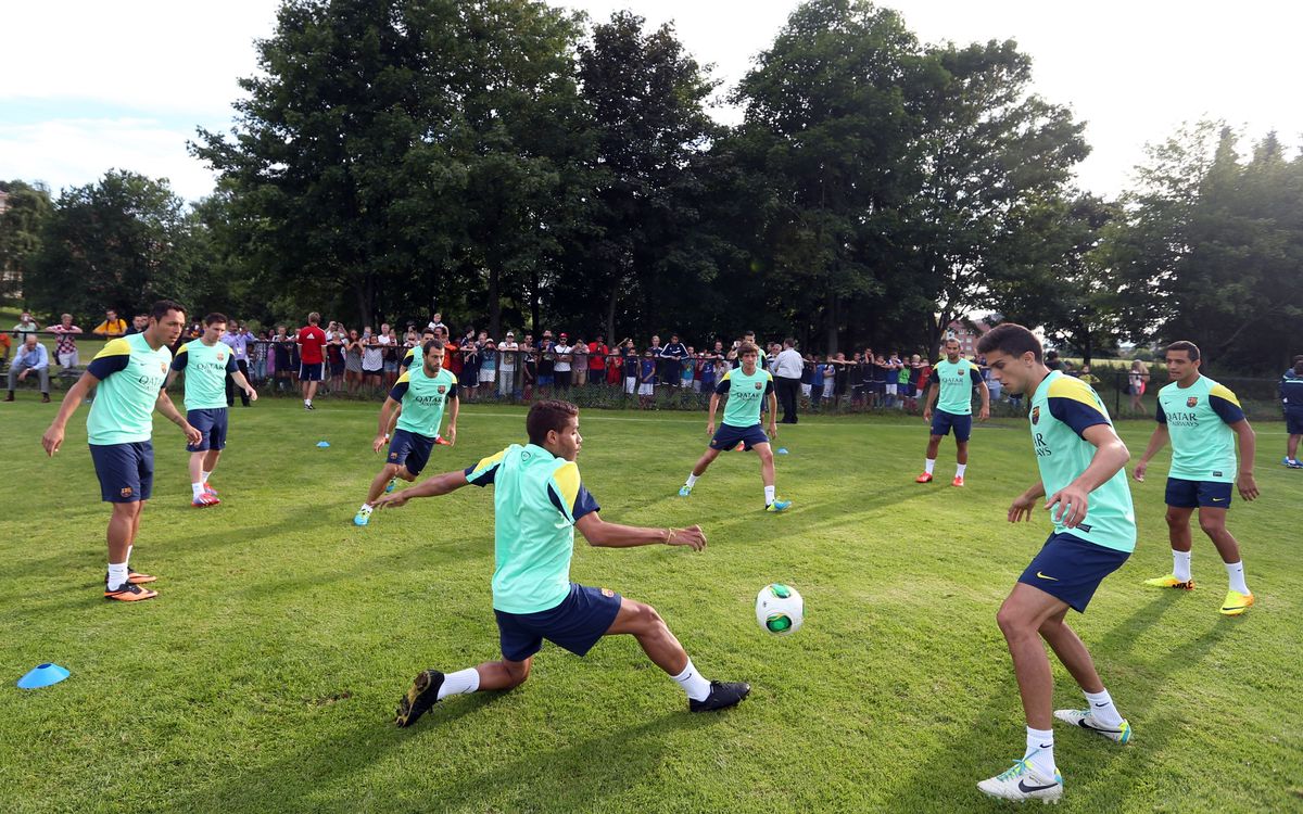 Barça train in Oslo without Song