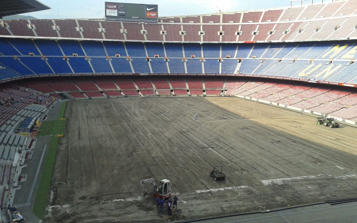 New pitch and undersoil heating system set to be installed at the Camp Nou