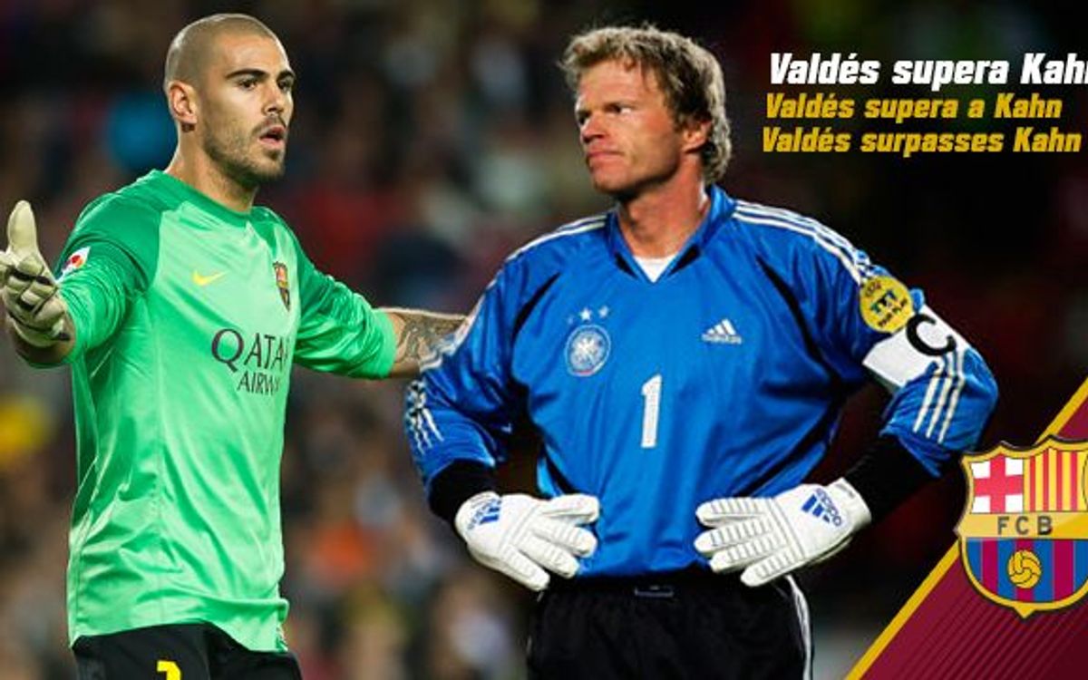 Valdés supera Oliver Kahn i es converteix en el segon porter amb més partits de Champions