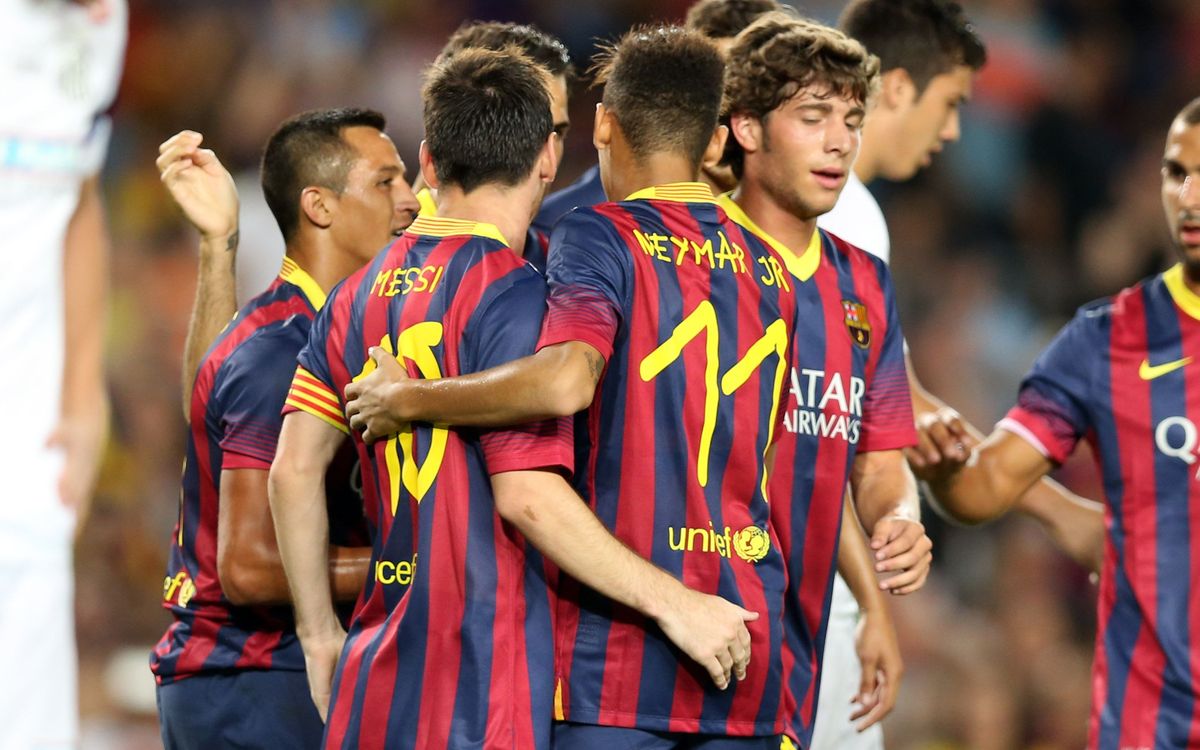 FC Barcelona - Santos: Gamper de gols i il·lusió (8-0)
