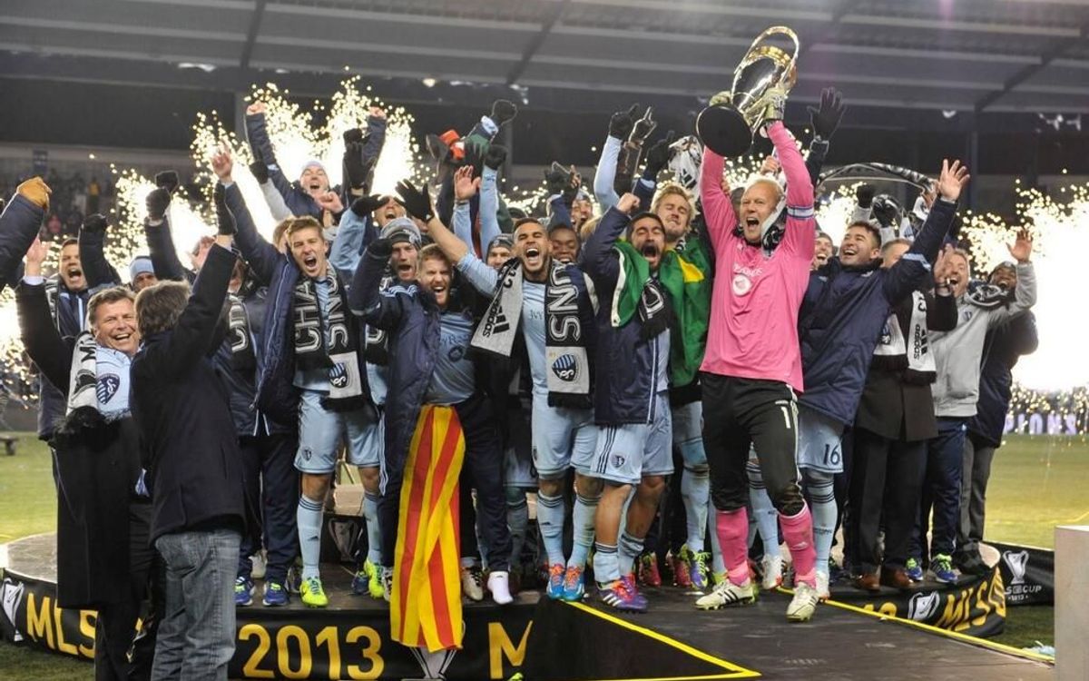 Former FC Barcelona player Oriol Rosell wins the MLS Cup