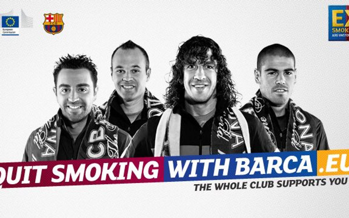 Sixty thousand europeans 'Quit smoking with Barça' and the European Comission