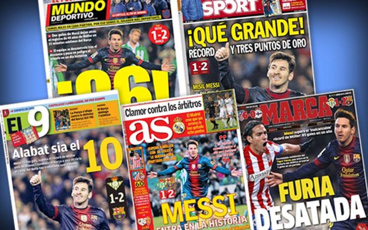 International press hail Leo Messi's historic year