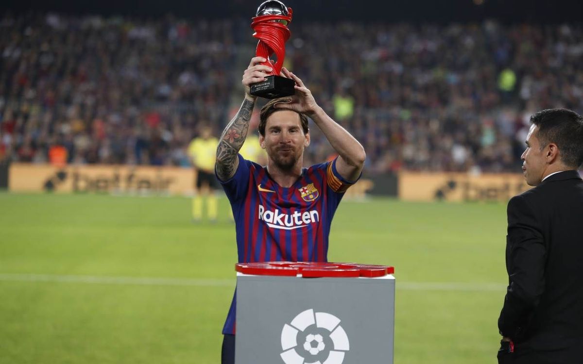 Leo Messi, chosen as best player in La Liga for March