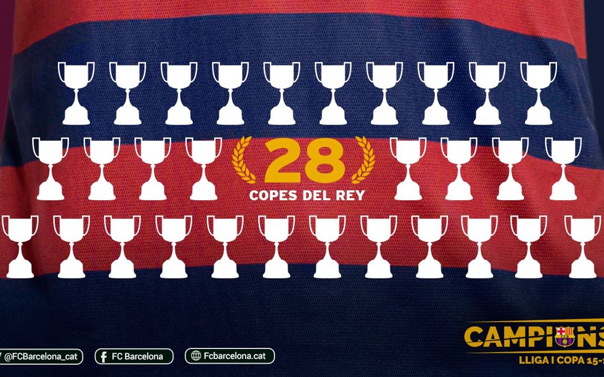 El Barça guanya la seva 28a Copa del Rei