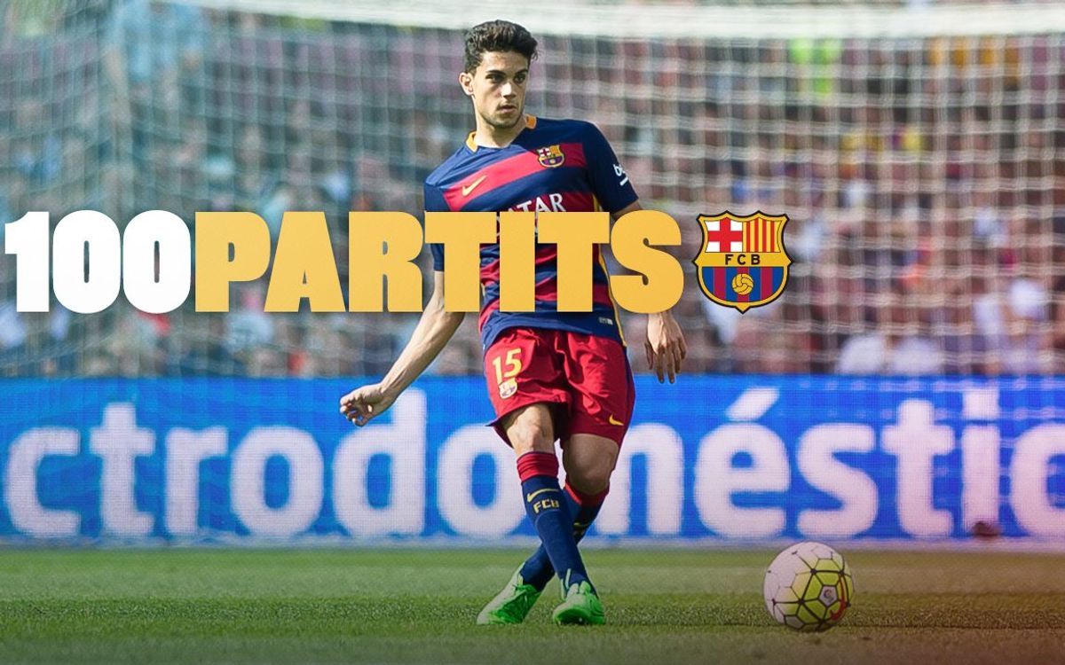 Marc Bartra compleix 100 partits oficials amb el FC Barcelona