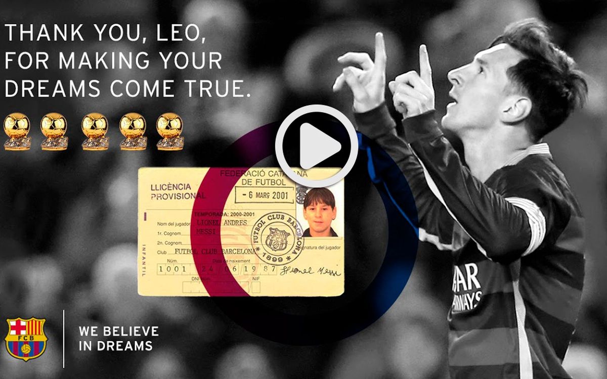 Messi's fifth Ballon d'Or: We believe in dreams
