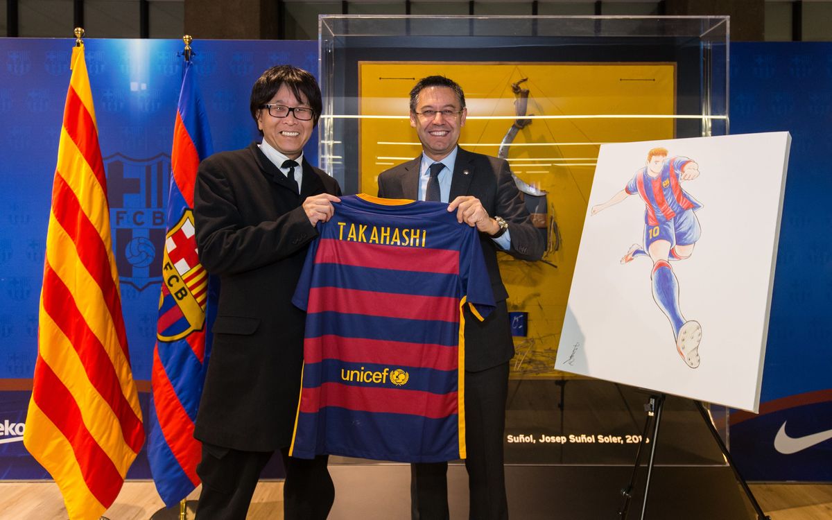 The creator of ‘Captain Tsubasa’ Yoichi Takahasi comes to Camp Nou