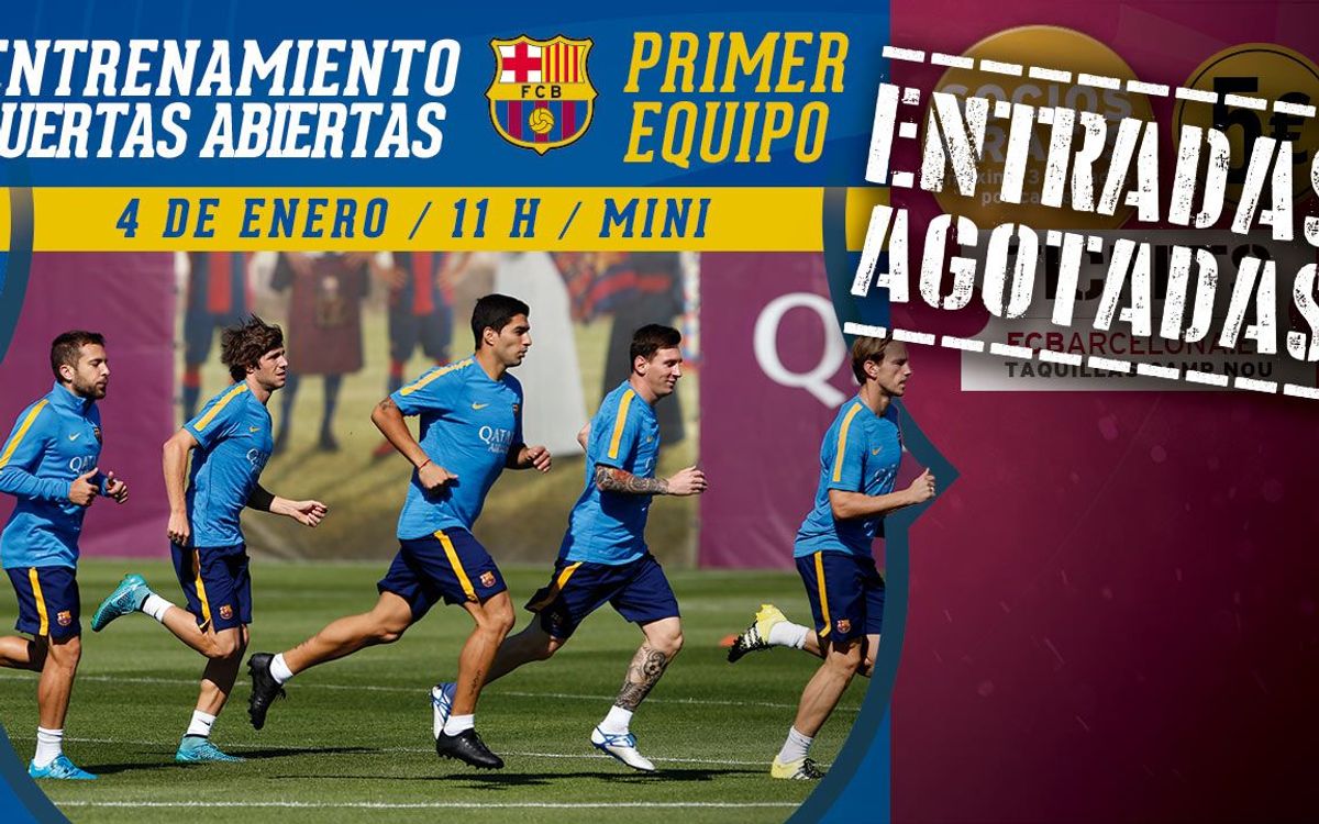 Entradas agotadas para el entreno de puertas abiertas