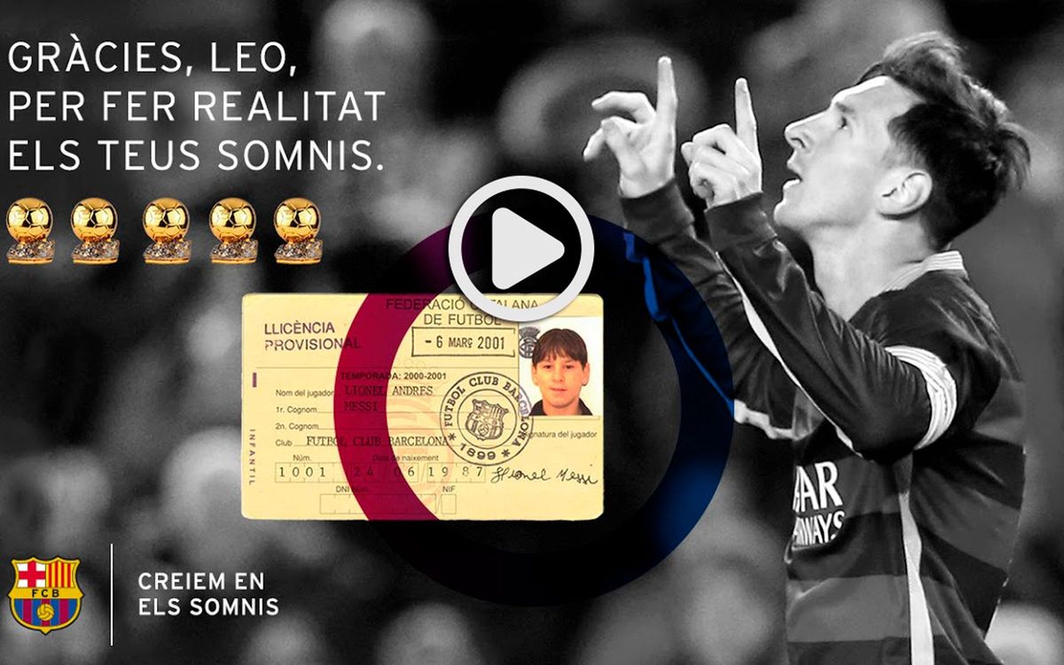 La cinquena Pilota d'Or de Messi: Creiem en els somnis