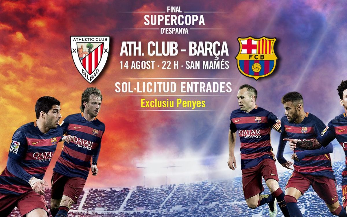 Athletic Club – FC Barcelona, petició d’entrades a partir del 3 d’agost