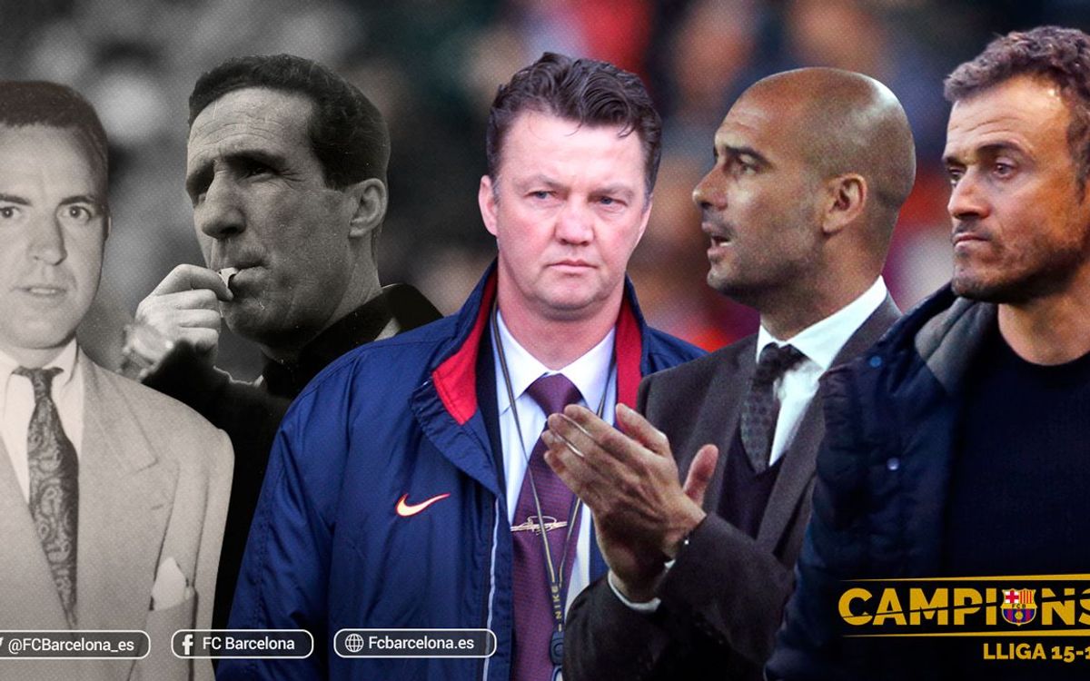 Luis Enrique es el quinto entrenador en estrenarse con dos ligas consecutivas