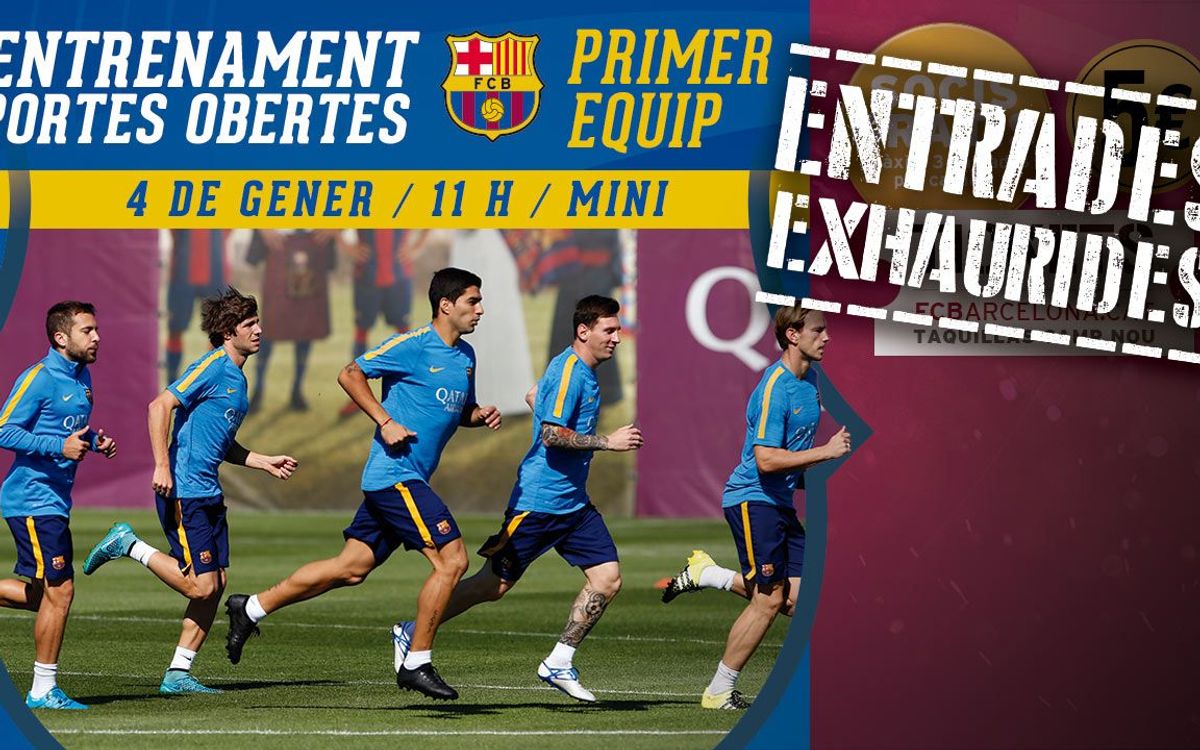 Entrades esgotades per a l’entrenament de portes obertes