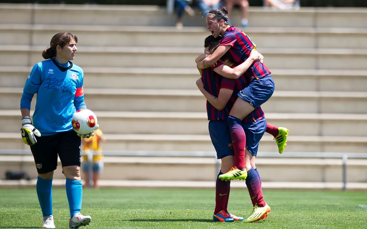 Femení A - Rayo Vallecano: Arrenquen les semifinals amb avantatge (2-1)