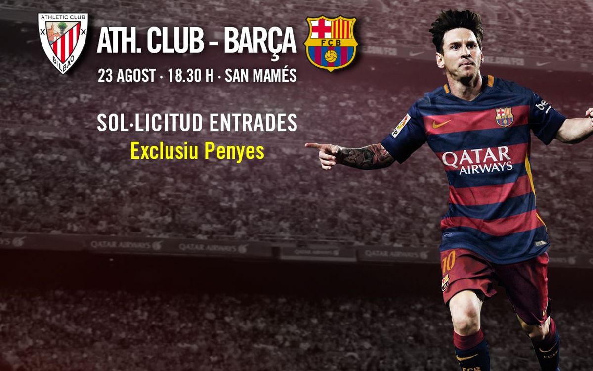 Athletic Club – FC Barcelona, petició d’entrades a partir del 10 d’agost