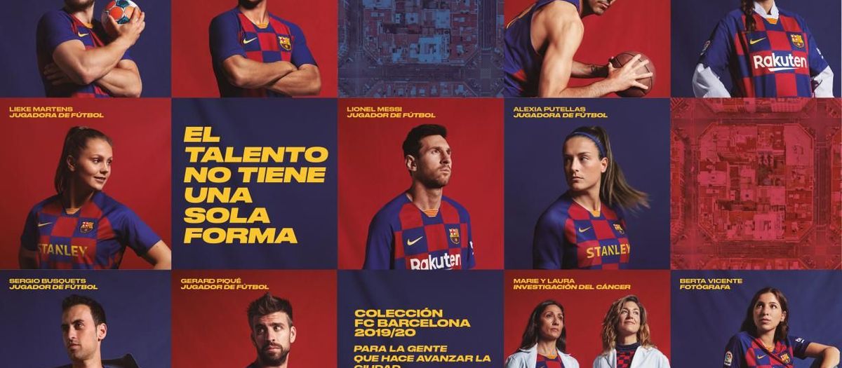 La nueva camiseta azulgrana expresa la pasión por Barcelona y se inspira en los característicos bloques del Eixample