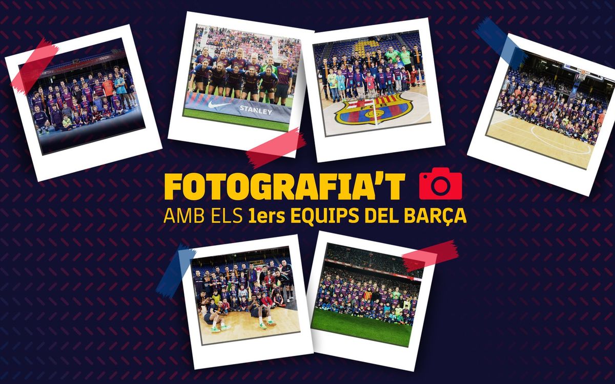 Ja pots demanar via 'online' la teva foto amb els primers equips del Barça