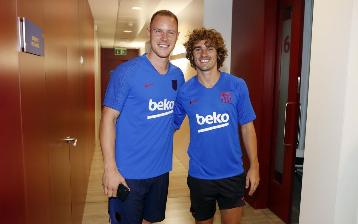 Griezmann rencontre ses nouveaux coéquipiers