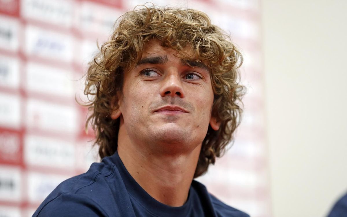 Antoine Griezmann en la rueda de prensa