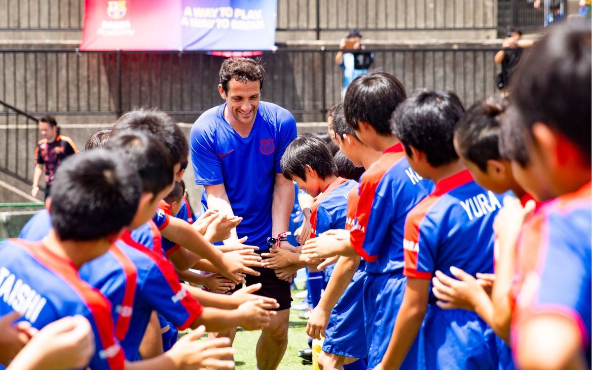 FC Barcelona's Barça Academy hold Clinic with Barça Legend Juliano Belletti in Japan