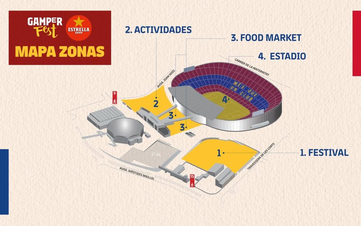 Mapa Zonas - Trofeu Joan Gamper