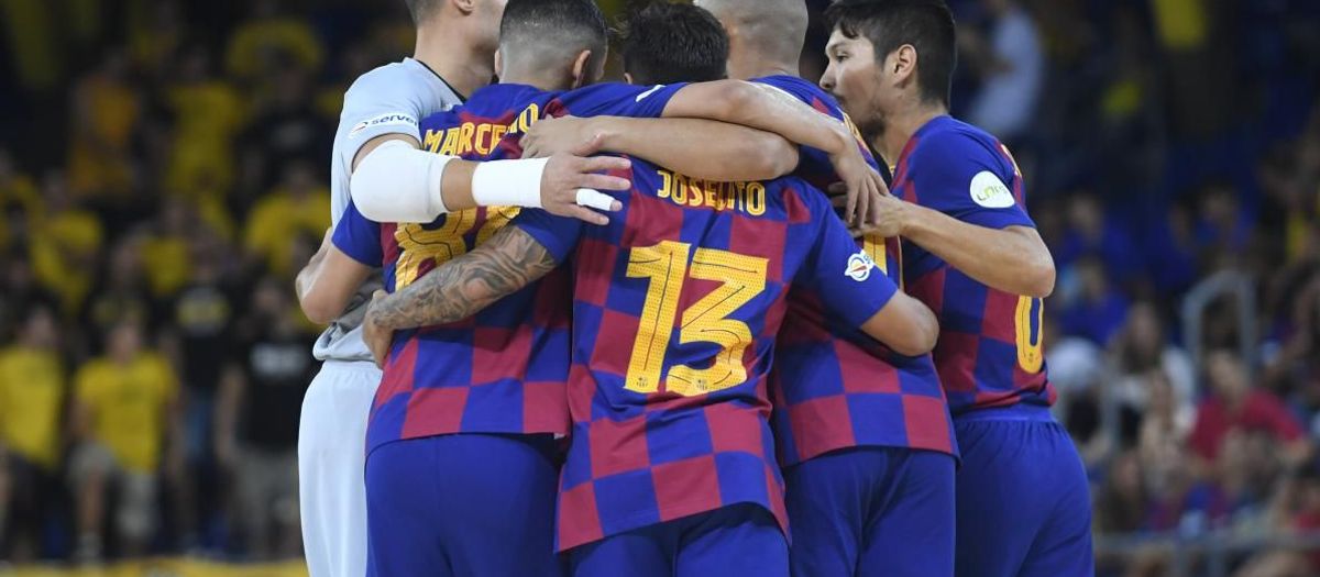 Barça - Fútbol Emotion Zaragoza: Reacción de líder en el estreno en el Palau Blaugrana (4-1)