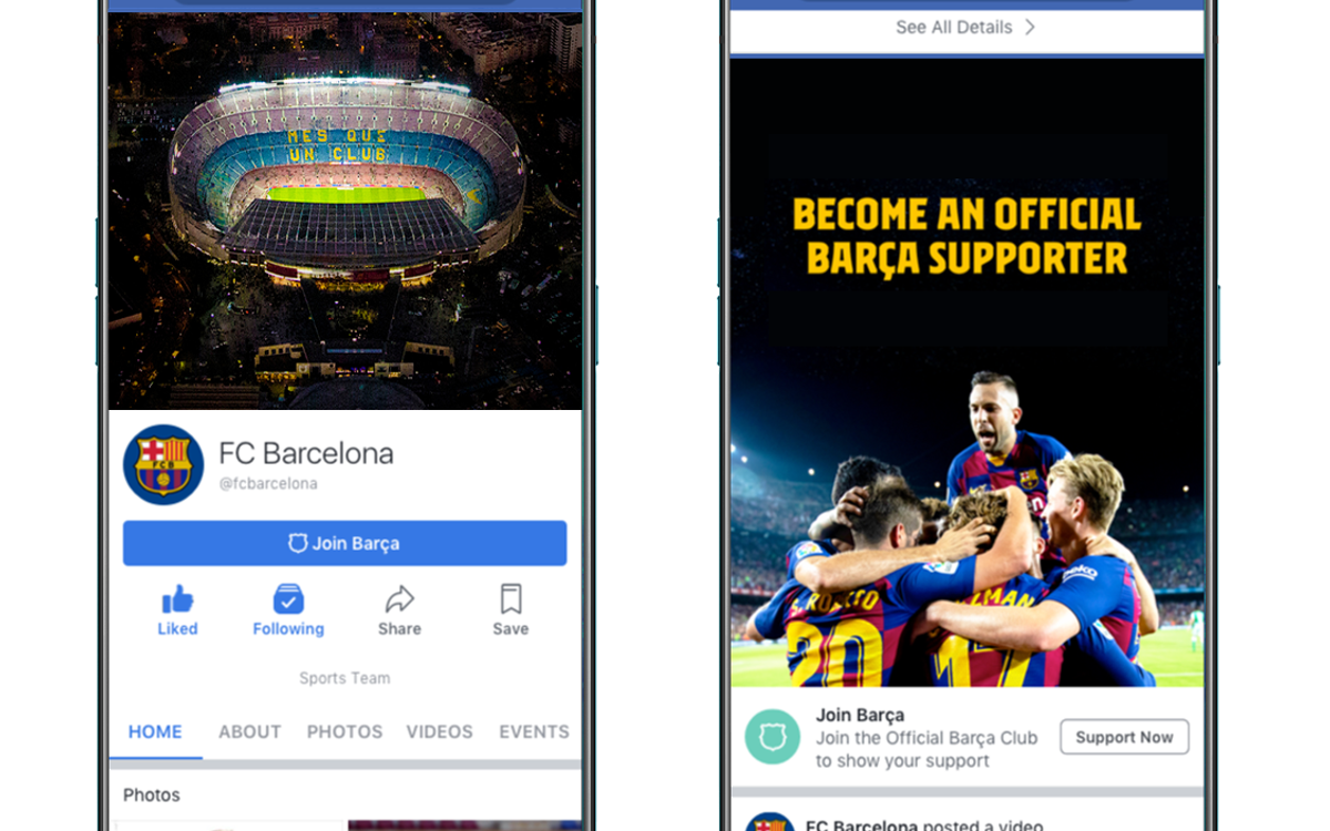Barça selected by Facebook to be the first sports club to offer its new ‘Fan Subscription’ service